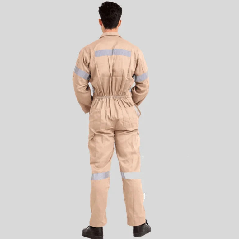 Industrial Twill Cotton Uniform Coverall Beige 100 Percent Pre Shrunk Cotton 200 GSM in Pakistan