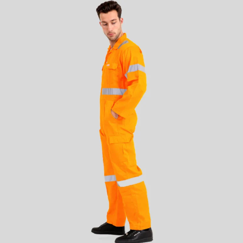 Industrial Twill Cotton Uniform Coverall Orange 100 Percent Pre Shrunk Cotton 200 GSM in Pakistan